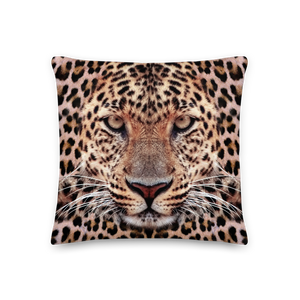Default Title Leopard Face "All Over Animal" Premium Pillow by Design Express