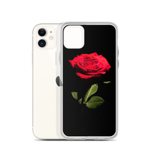 Red Rose on Black iPhone Case by Design Express