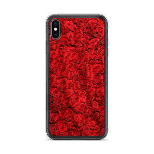 iPhone XS Max Red Rose Pattern iPhone Case by Design Express