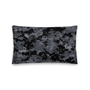 20×12 Dark Grey Digital Camouflage Premium Pillow by Design Express