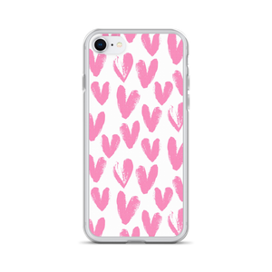 iPhone 7/8 Pink Heart Pattern iPhone Case by Design Express