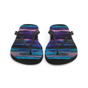 Purple Blue Abstract Flip-Flops by Design Express