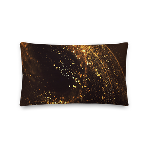 Gold Swirl Rectangle Premium Pillow by Design Express