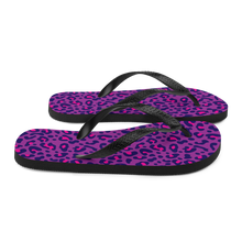 Purple Leopard Print Flip-Flops by Design Express