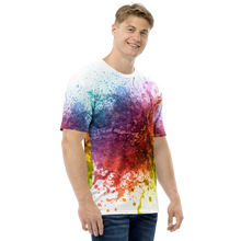 Rainbow Paint Splash Men's T-shirt by Design Express