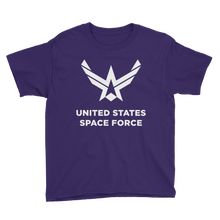 Purple / XS United States Space Force "Reverse" Youth Short Sleeve T-Shirt by Design Express