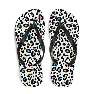 Color Leopard Print Flip-Flops by Design Express
