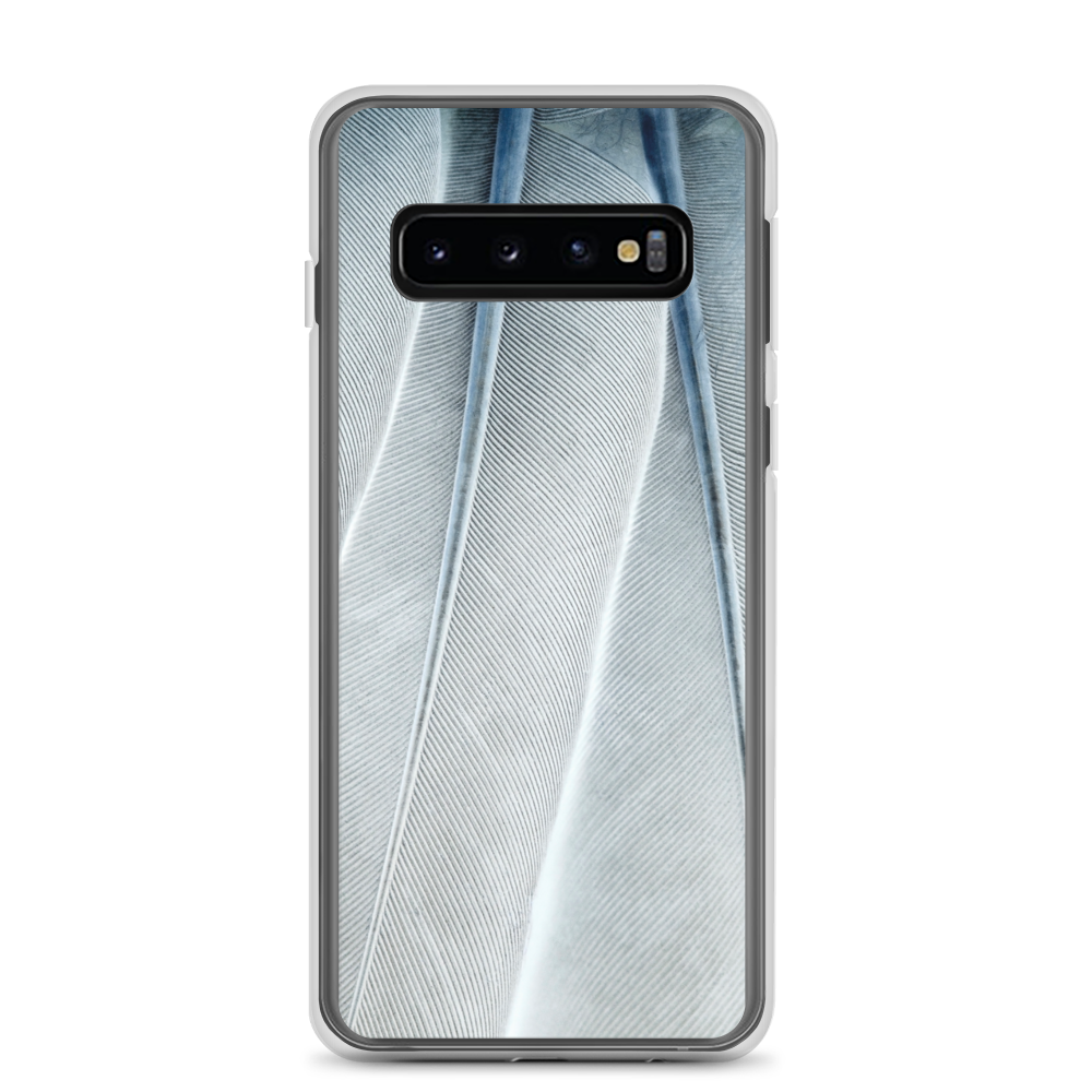 Samsung Galaxy S10 White Feathers Texture Samsung Case by Design Express