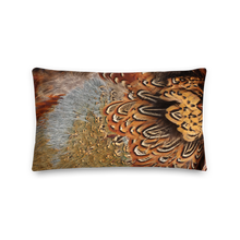 Brown Pheasant Feathers Rectangle Premium Pillow by Design Express