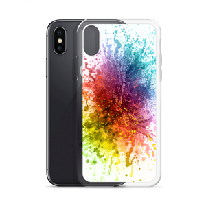 Rainbow Paint Splash iPhone Case by Design Express