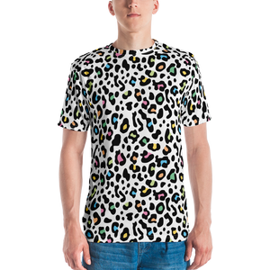 XS Color Leopard Print Men's T-shirt by Design Express