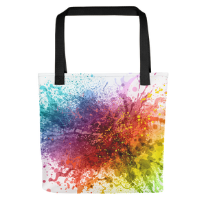 Default Title Rainbow Paint Splash Tote bag by Design Express