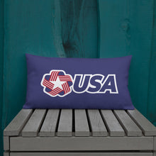 Default Title USA "Rosette" Rectangular Navy Premium Pillow by Design Express