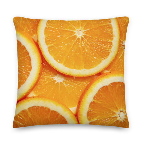 22×22 Sliced Orange Premium Pillow by Design Express