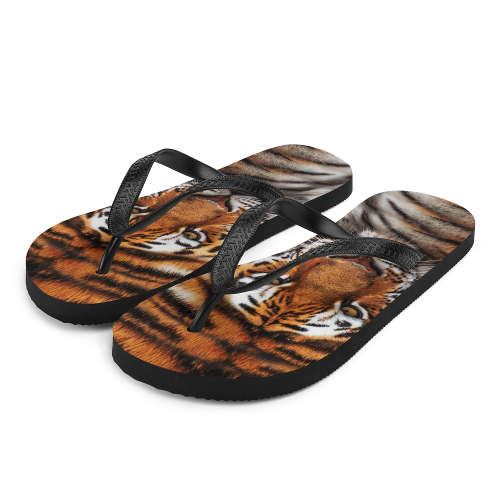 S Tiger Face Flip-Flops by Design Express