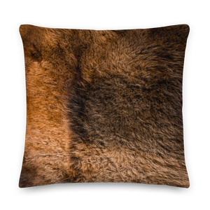 Bison Fur Square Premium Pillow by Design Express