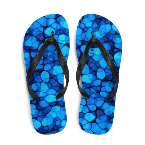 Crystalize Blue Flip-Flops by Design Express