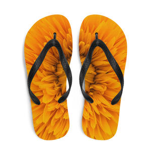 Yellow Flower Center Flip-Flops by Design Express