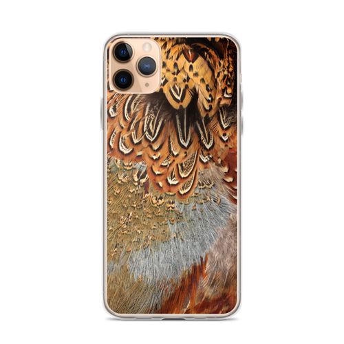 iPhone 11 Pro Max Brown Pheasant Feathers iPhone Case by Design Express