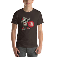 Brown / S Game Boy Pose Level 10 Short-Sleeve Unisex T-Shirt by Design Express