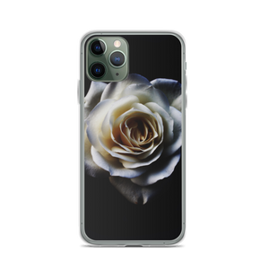 iPhone 11 Pro White Rose on Black iPhone Case by Design Express