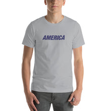 Silver / S America "Star & Stripes" Back Short-Sleeve Unisex T-Shirt by Design Express