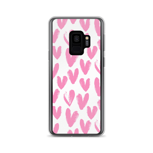 Samsung Galaxy S9 Pink Heart Pattern Samsung Case by Design Express