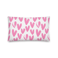 20×12 Pink Heart Pattern Premium Pillow by Design Express