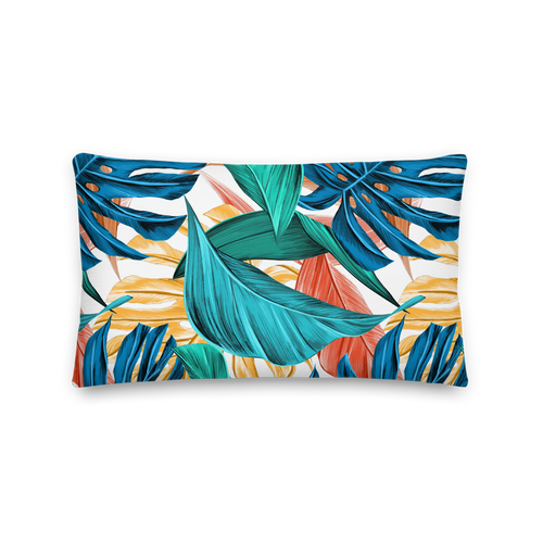 20×12 Tropical Leaf Premium Pillow by Design Express