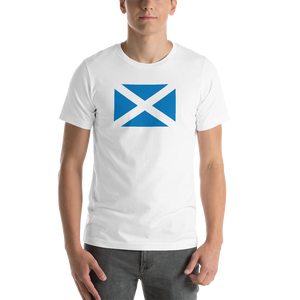 White / S Scotland Flag "Solo" Short-Sleeve Unisex T-Shirt by Design Express