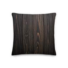 18×18 Black Wood Square Premium Pillow by Design Express