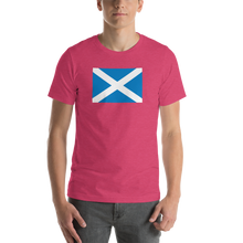 Heather Raspberry / S Scotland Flag "Solo" Short-Sleeve Unisex T-Shirt by Design Express