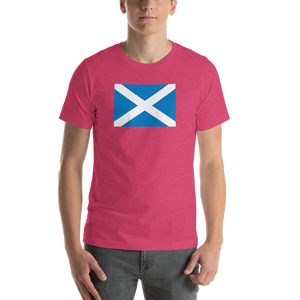 Heather Raspberry / S Scotland Flag "Solo" Short-Sleeve Unisex T-Shirt by Design Express