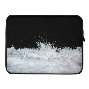 15 in Black & White Water Laptop Sleeve by Design Express