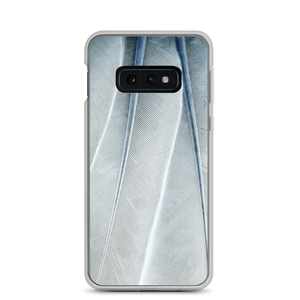 Samsung Galaxy S10e White Feathers Texture Samsung Case by Design Express