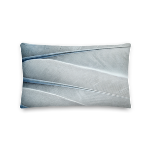 White Feathers Texture Rectangle Premium Pillow by Design Express