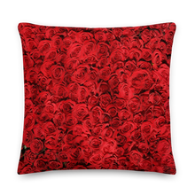 Red Rose Pattern Premium Pillow by Design Express