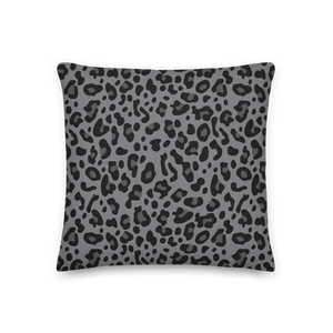 Grey Leopard Print Premium Pillow by Design Express