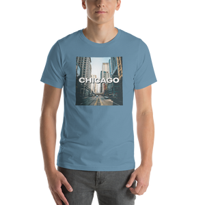 Steel Blue / S Chicago Unisex T-Shirt by Design Express