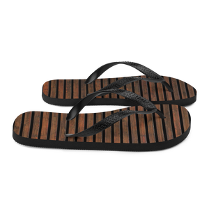 Horizontal Brown Wood Flip-Flops by Design Express