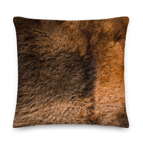 22×22 Bison Fur Square Premium Pillow by Design Express