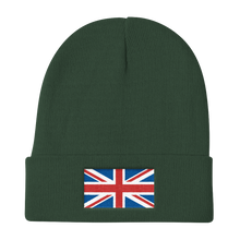Dark green United Kingdom Flag "Solo" Knit Beanie by Design Express
