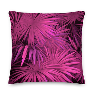 22×22 Pink Palm Premium Pillow by Design Express