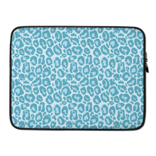 15 in Teal Leopard Print Laptop Sleeve by Design Express