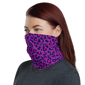 Purple Leopard Print Neck Gaiter Masks by Design Express