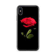 iPhone X/XS Red Rose on Black iPhone Case by Design Express