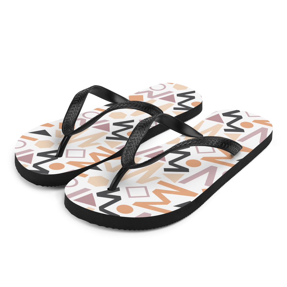 S Soft Geometrical Pattern Flip-Flops by Design Express