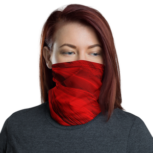 Default Title Red Feathers Texture Neck Gaiter Masks by Design Express