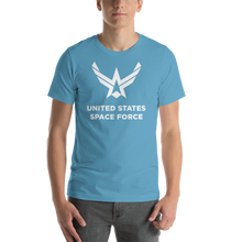 Ocean Blue / S United States Space Force "Reverse" Short-Sleeve Unisex T-Shirt by Design Express