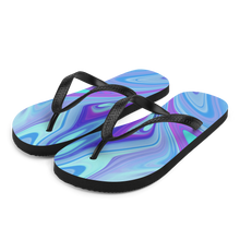 S Purple Blue Watercolor Flip-Flops by Design Express